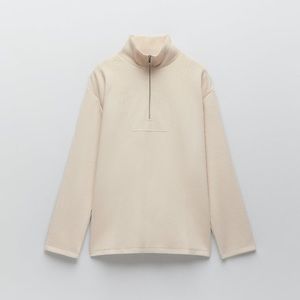 NWT Zara Zippered Soft Sweater